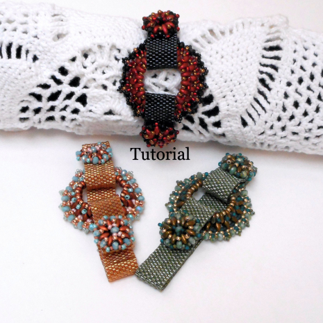 Beading tutorial Cassini's Ring Peyote bracelet
