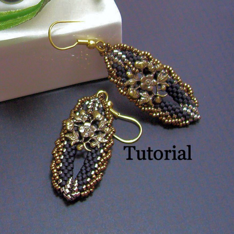 Peyote Earrings Beading tutorial Ephiphany Earrings