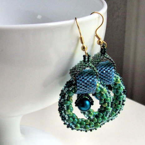 Beading tutorial Hoop Lah Earrings