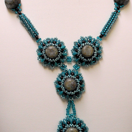 Beading tutorial Step Stones necklace focal